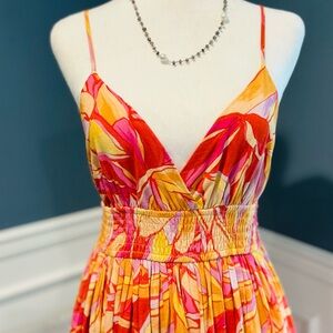 Z Supply Red and Yellow Maxi Dress